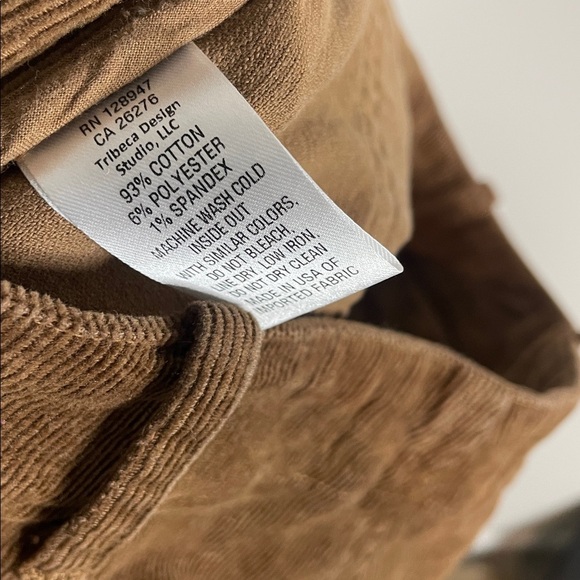 Nili Lotan | Women’s Brown Corduroy Jenna Raw Hem Ankle Pants Size 6 - Picture 8 of 8